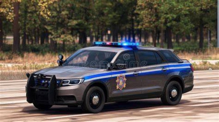 A police car patrolling the city with its flashing lights on. | Photo: Pixabay