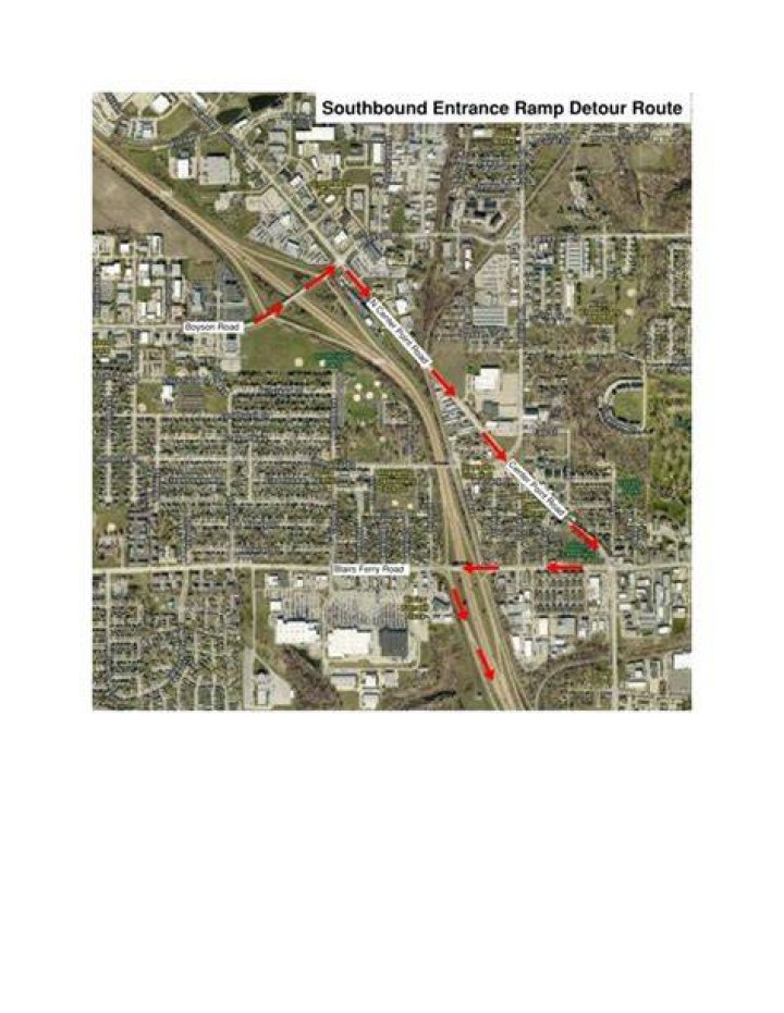A southbound entrance to I-95 was closed as of Monday morning