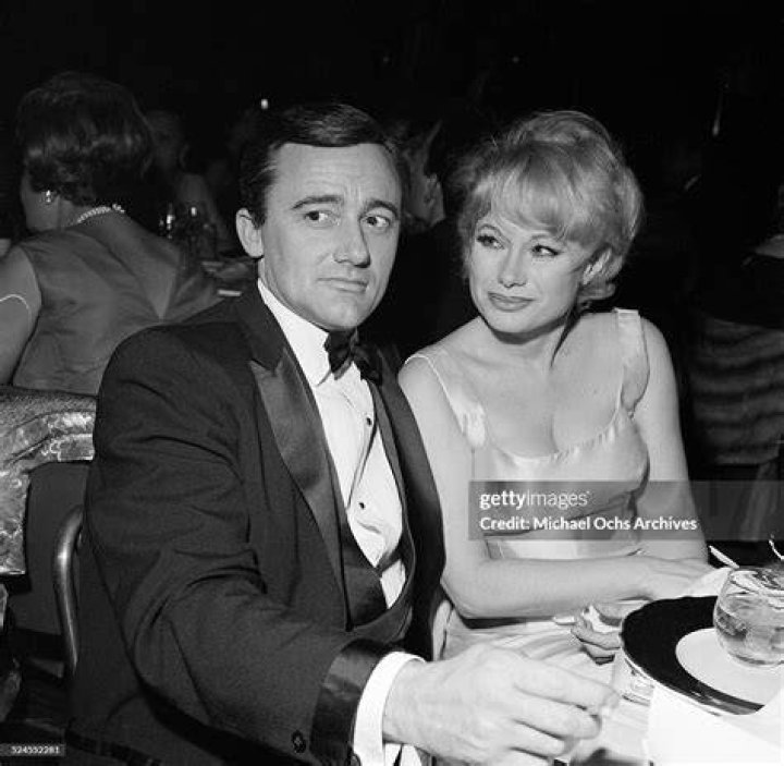 Actor Robert Vaughn and Joyce Jameson attend an event in Los Angeles,CA on January 1, 1966. | Photo: Getty Images