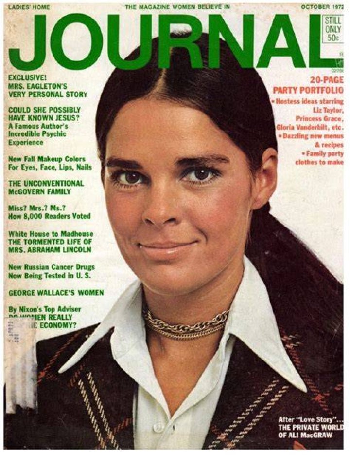 Ali MacGraw at the Ladies Home Journal Women of The Year Award in New York City, on November 28, 1979 | Source: Getty Images