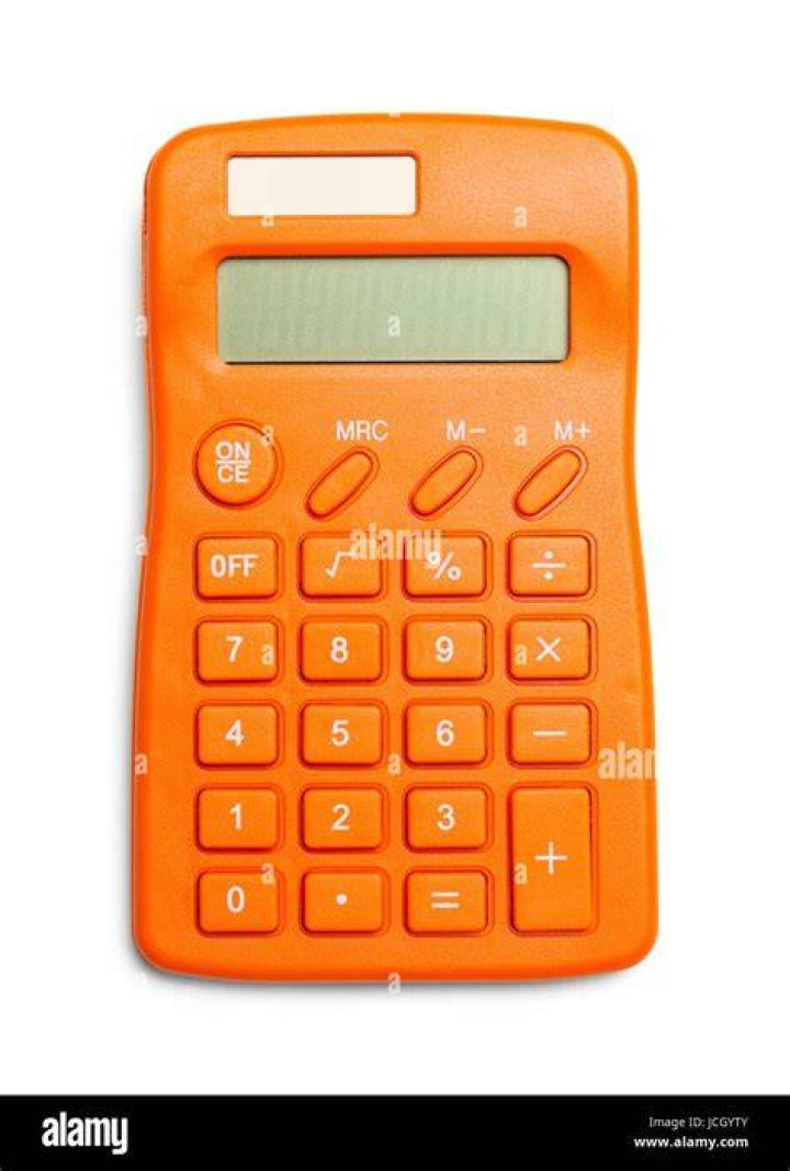 An orange calculator on white paper | Source: Pexels