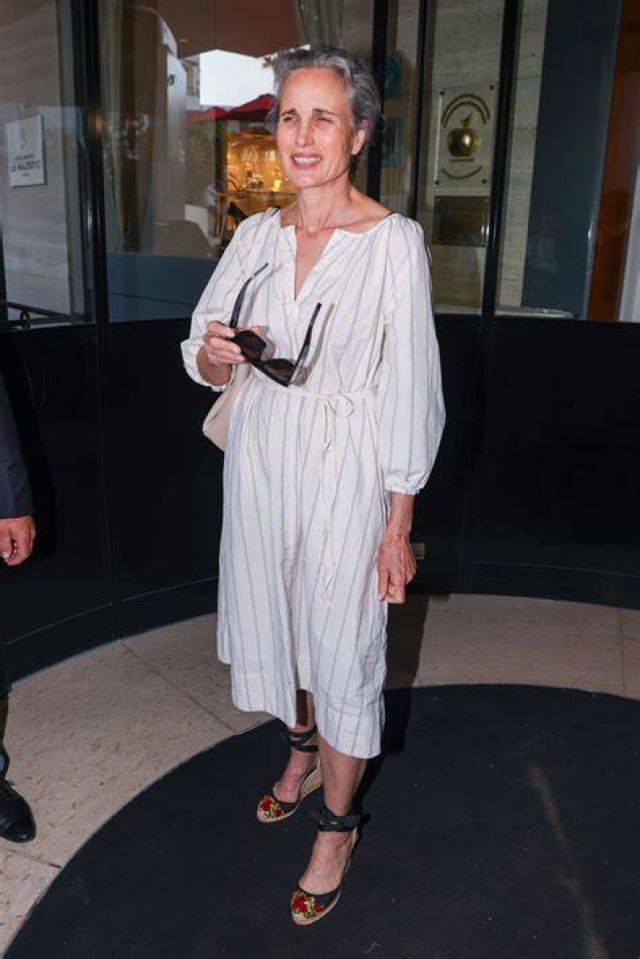 Andie MacDowell seen at Le Majestic Hotel during the 76th Cannes Film Festival on May 23, 2023, in Cannes, France | Source: Getty Images