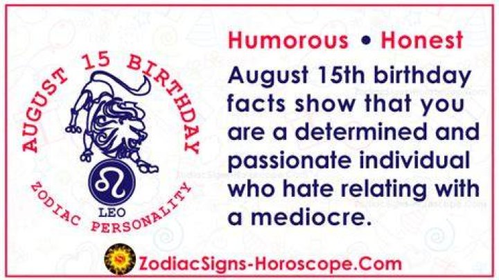 August 15 Birthday horoscope zodiac sign for August 15th