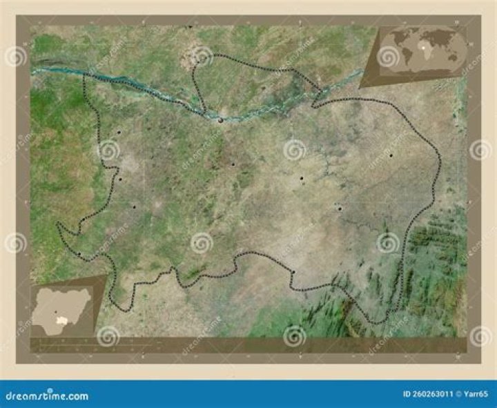 Benue, Nigeria. Highres Satellite. Major Cities Stock Illustration Illustration of africa