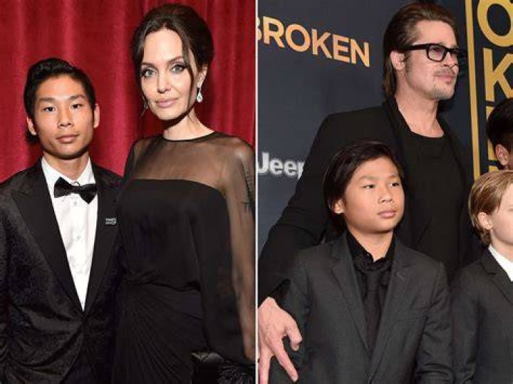 Brad Pitt, Pax Thien Jolie-Pitt, Shiloh Nouvel Jolie-Pitt, and Maddox Jolie-Pitt during the "Unbroken" Los Angeles premiere at the TCL Chinese Theatre IMAX on December 15, 2014, in Hollywood, California. | Source: Getty Images
