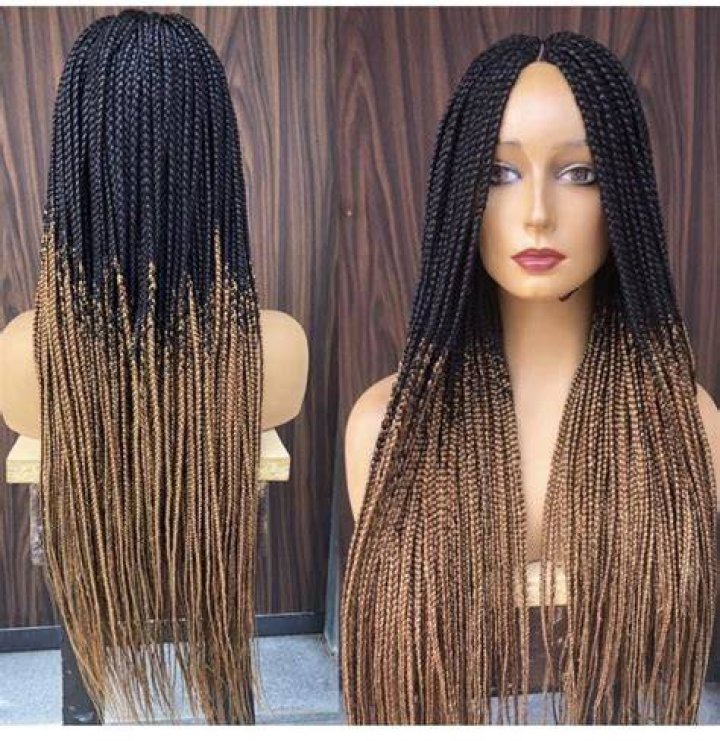Braided 3 tone wig.Pls chose your colors.The length in the picture is 24inches long,the colors