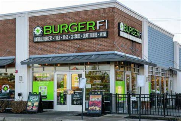 Burgerfi's Juicy Lucy Burger, fries, and beer