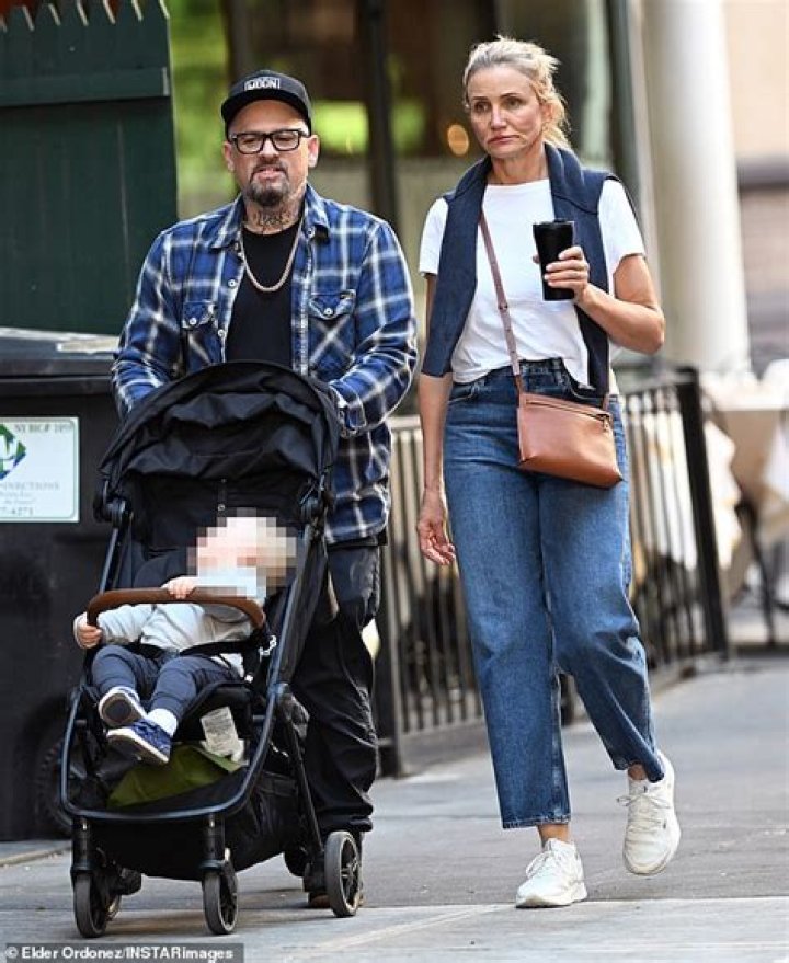 Cameron Diaz with her husband Benji Madden spotted in Los Angeles, California on April 14, 2018 | Source: Getty Images