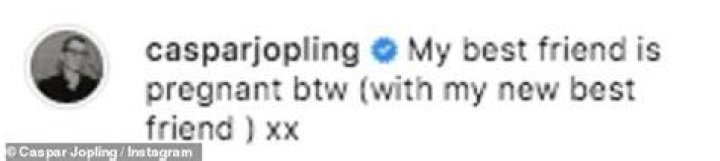 Candid: Caspar posted a snap of Ellie wearing a floral facemask