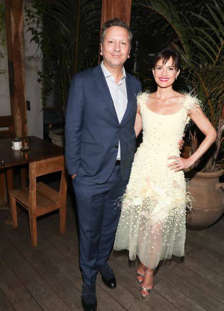 Carla Gugino and Sebastian Gutierrez at the Los Angeles party for Alteration presented by Greg Lauren on May 1, 2010, in Los Angeles, California. | Source: Getty Images