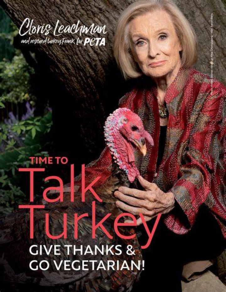 Cloris Leachman at a PETA Fundraising Event, in 2017, Malibu, California.