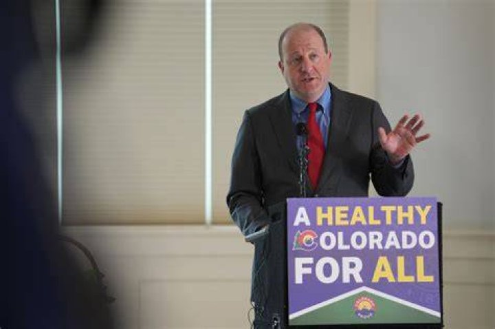 Colorado Gov. Jared Polis speaks during a news conference about Colorado offering coronavirus vaccinations to children, Thursday, Oct. 28, 2021, in Denver.
