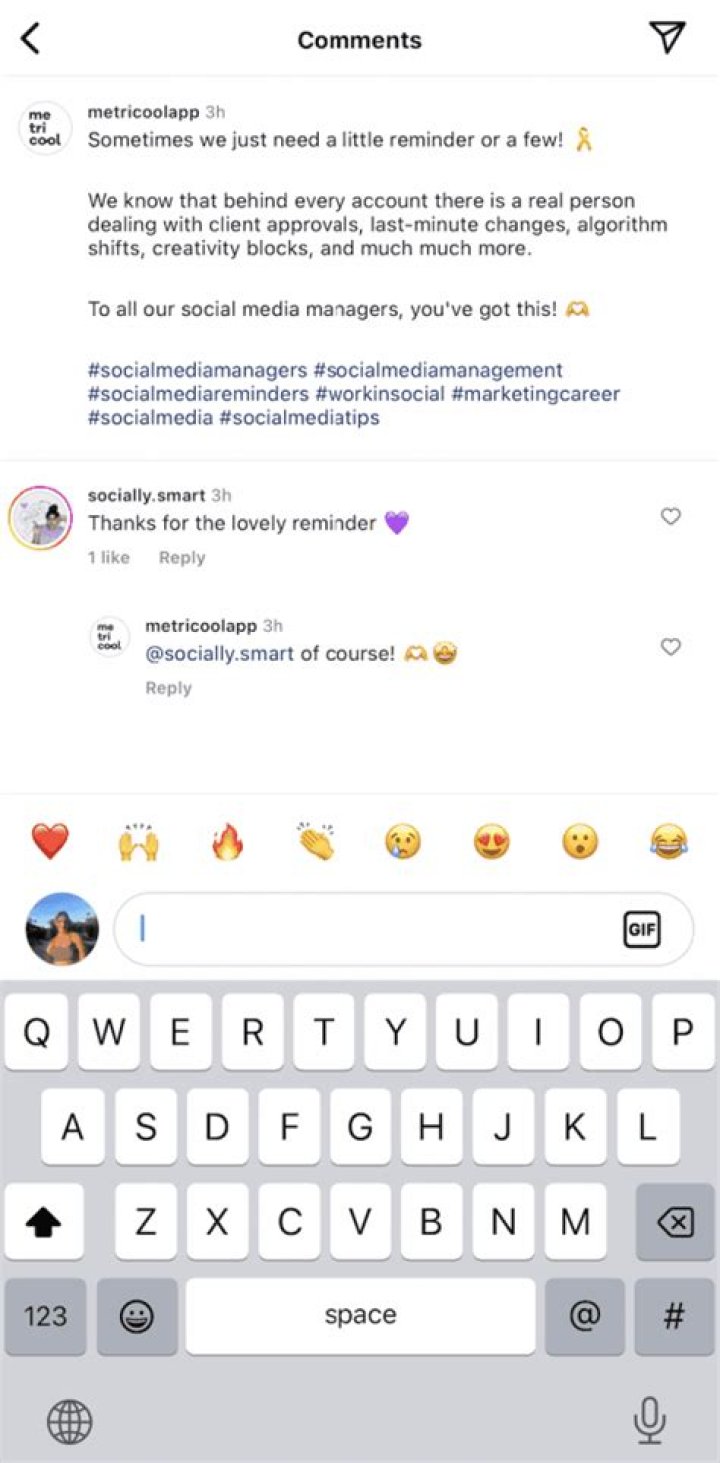 Comments left by Instagram users, 2023 | Source: