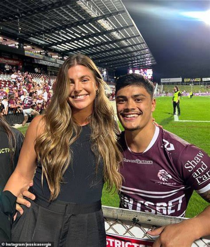 Couple? Jess Power, 30, was caught packing on the PDA with hunky podcaster Connor Thompson (both pictured) on Saturday as they stepped out for a coffee in Manchester