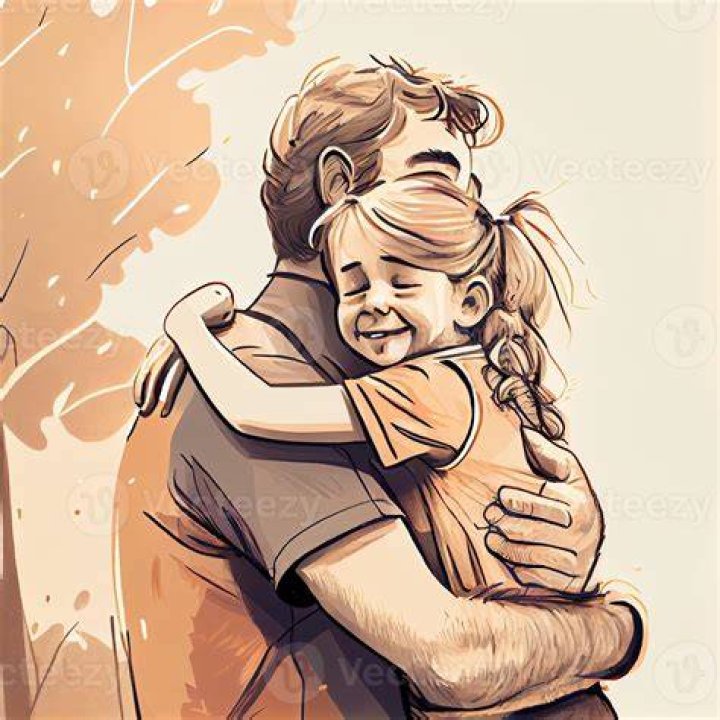 Dad hugs his daughter | Source: Shutterstock