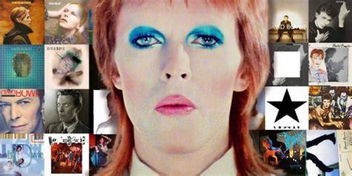 David Bowie is one of the famous figures of British culture and history that flash up on the screen during the intro to Ukraine's tribute video to the UK