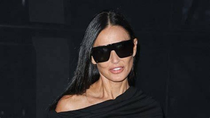 Demi Moore, 60, suffers major wardrobe malfunction while posing in seethrough dress at Saint