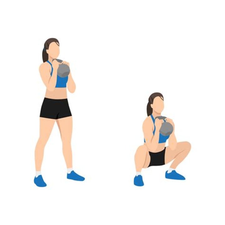 dumbbell goblet squat illustration