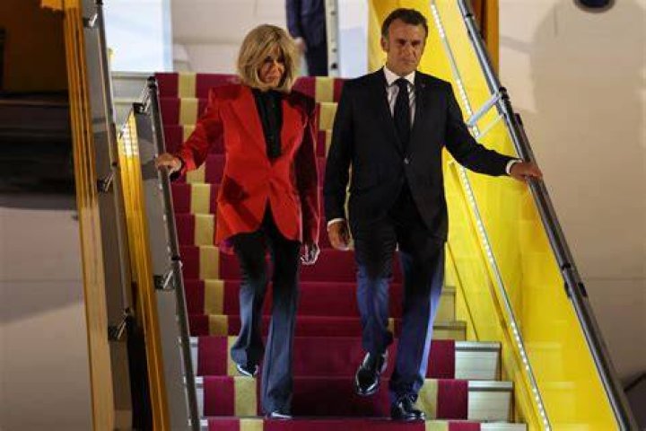 Earlier in the week Brigitte joined her husband at a G7 reception at the Eden Project in Cornwall, following the start of the summit