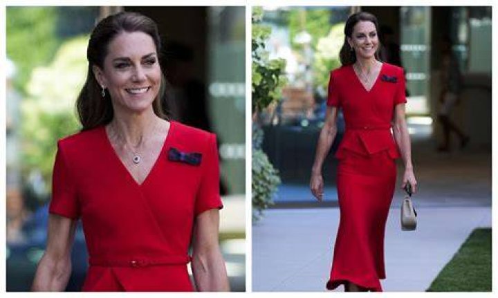 Easy to spot! In her brightly-coloured dress the star was hard to miss as she waited in her car