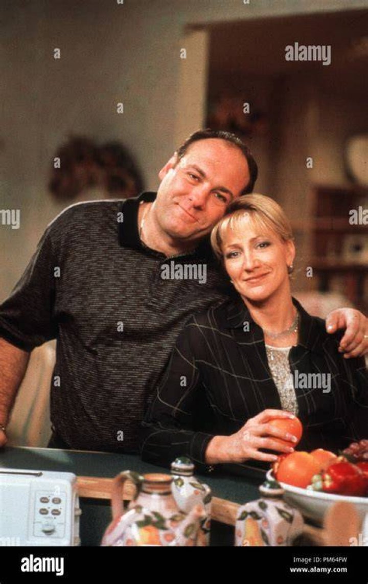 Edie Falco and James Gandolfini at the 14th annual Screen Actors Guild awards hosted at the Shrine Auditorium in Los Angeles, CA, on January 27, 2008. | Source: Getty Images