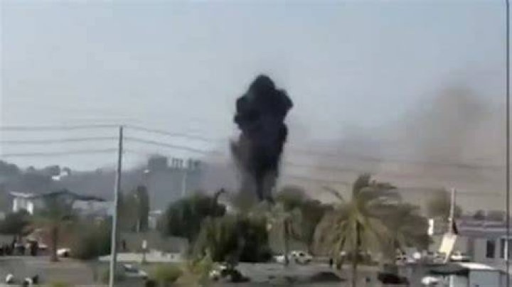 Footage taken as the attack unfolded shows the gunman (right) walk out behind Mr Abe (left) before taking his home-made shotgun out of his bag and walking towards the politician