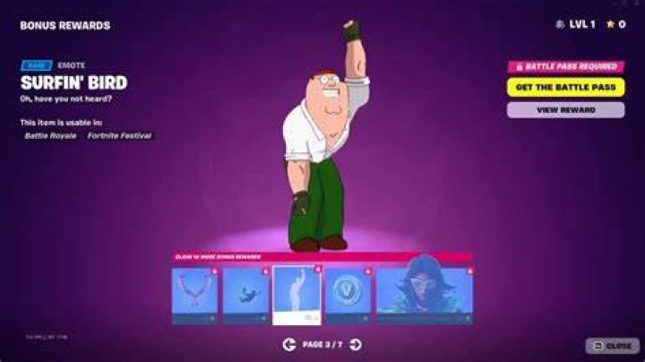 Fortnite Bird Is The Word (Peter Griffin Emote) YouTube
