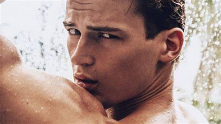 Fresh-faced: The model looked fresh-faced without so much as a spot of make-up on