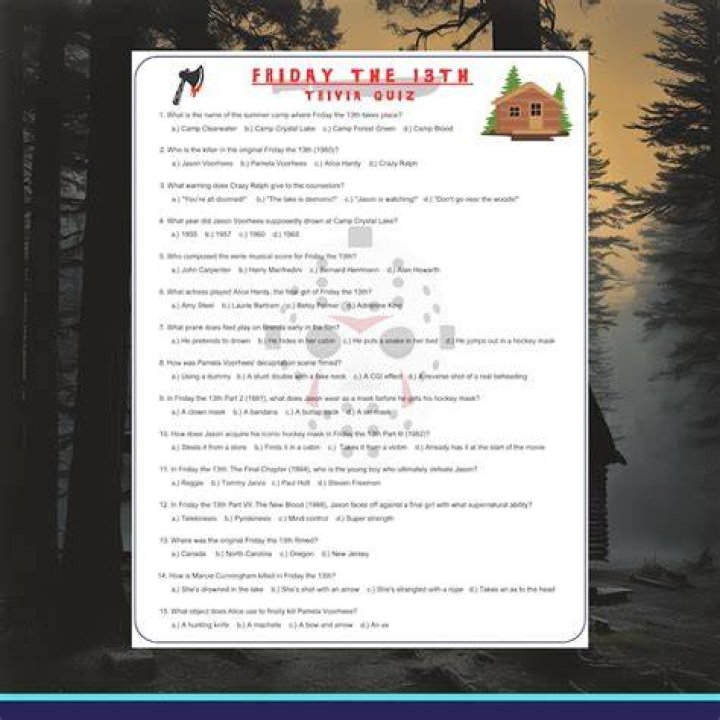 Friday The 13th Trivia Questions And Answers