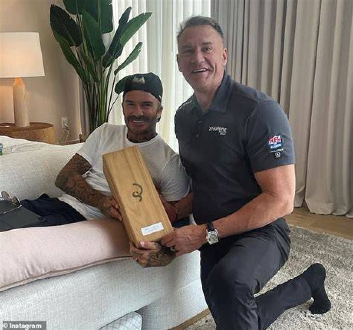 Gary Brecka with David Beckham, one of his clients