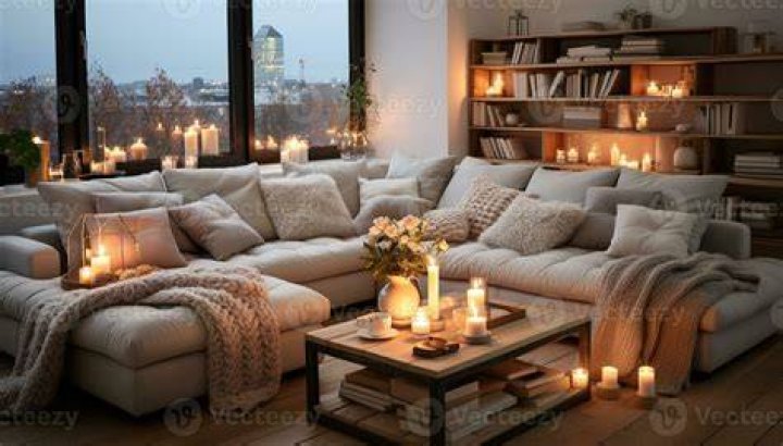 Get cozy: The living room features a stone fireplace to snuggle near and built-in shelves for books