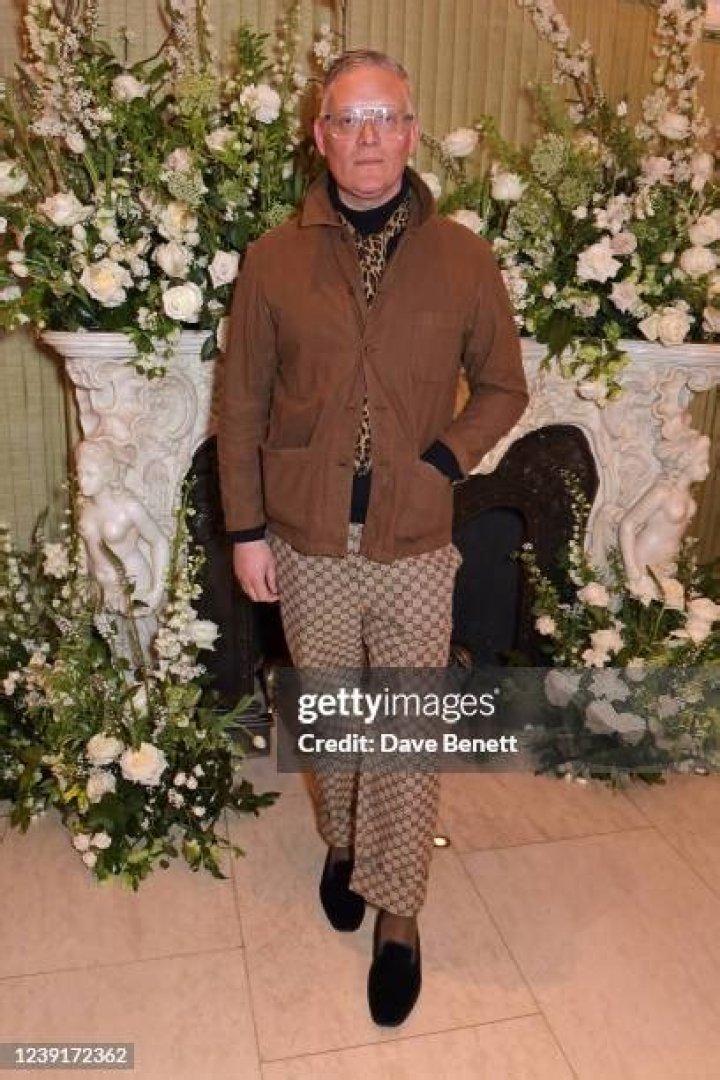 Giles Deacon attends the Alexander McQueen SS22 Womenswear show in London | Source: Getty Images
