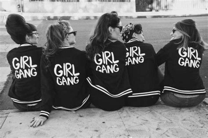 Girl gang: The group of woman hung out together in the sea