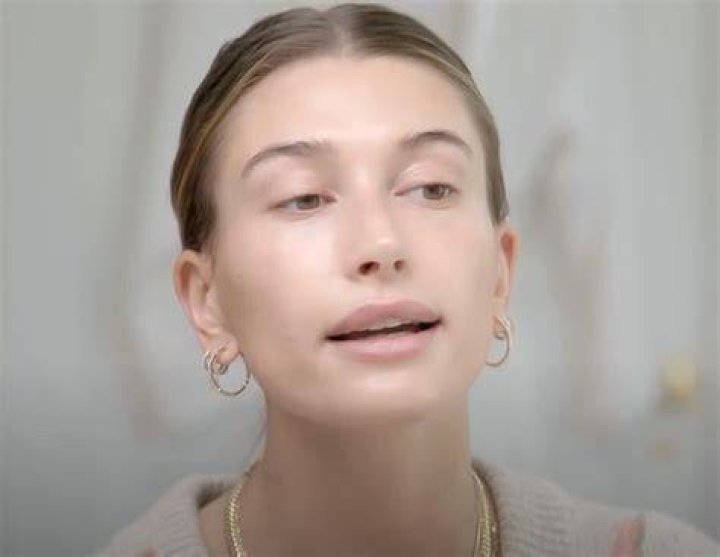 Glow: Finally, Hailey applies a tinted SPF to her skin, something that she does every single day, even when she is just staying inside