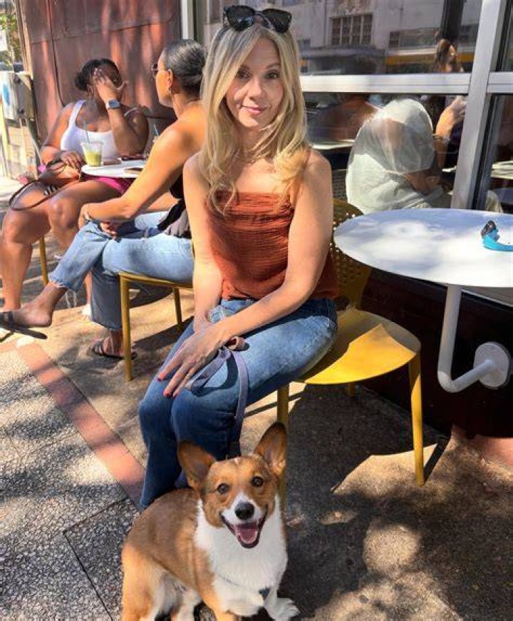 Goofing off: She was seen goofing off with designer Marc Bouwer