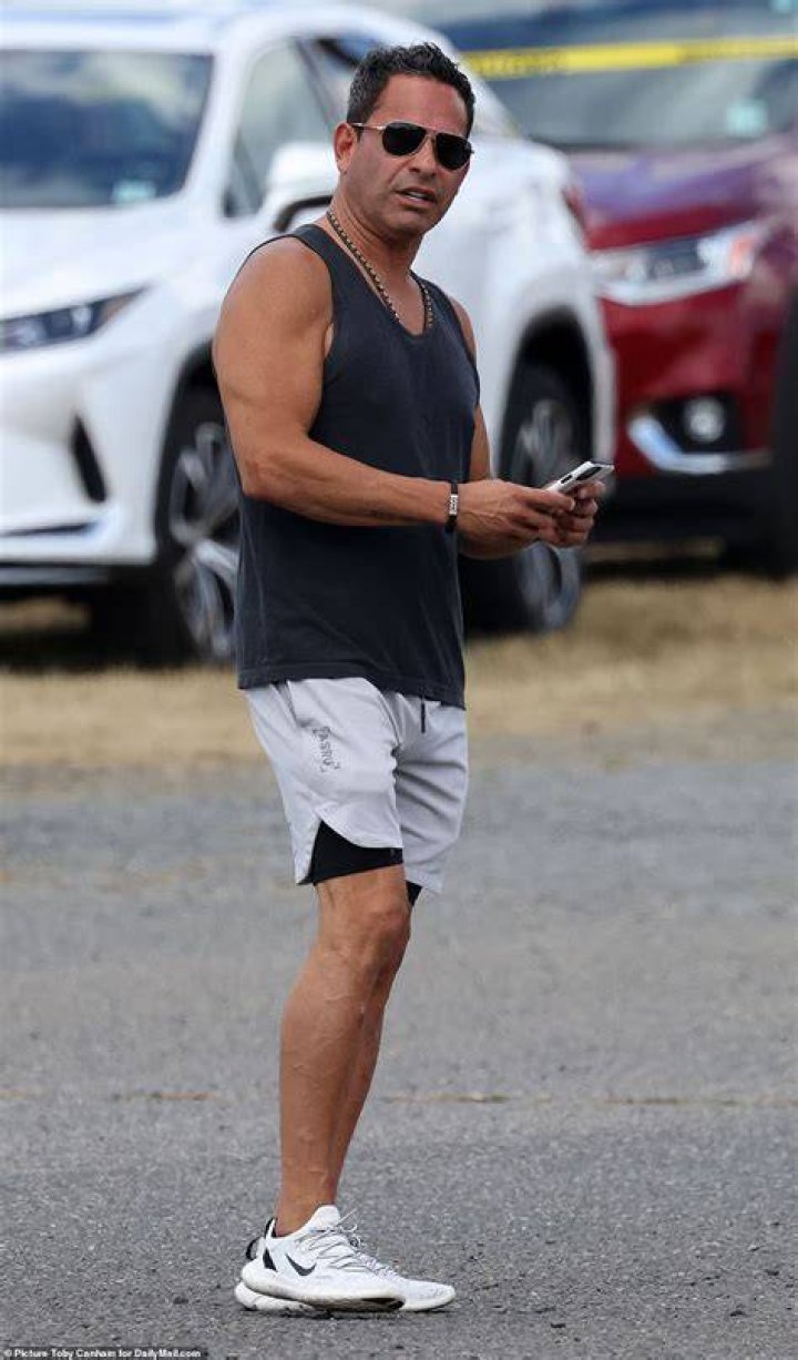 Groom Luis Ruelas stepped out today from the Orchard Park wedding venue with his son to hit a local fair happening in the park opposite their wedding venue. The clock is ticking as his wedding with glamorous Teresa Giudice draws near