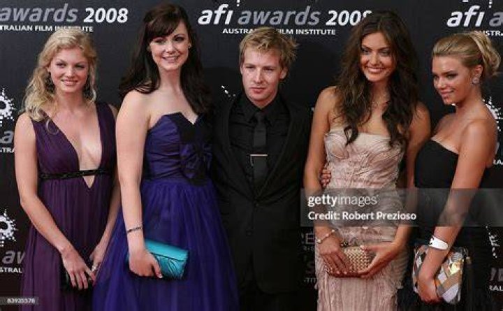 H20 cast and crew Angus McLaren , Phoebe Tonkin and Indiana Evans... News Photo Getty Images
