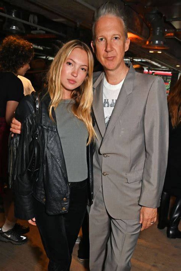 Hanging out: Jefferson and Lila's friend Iris Law posed alongside one another at the party