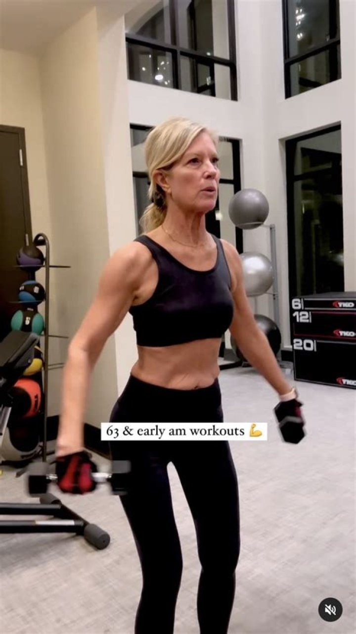 Harrah Brown working out, as seen in a video dated April 24, 2023 | Source: 