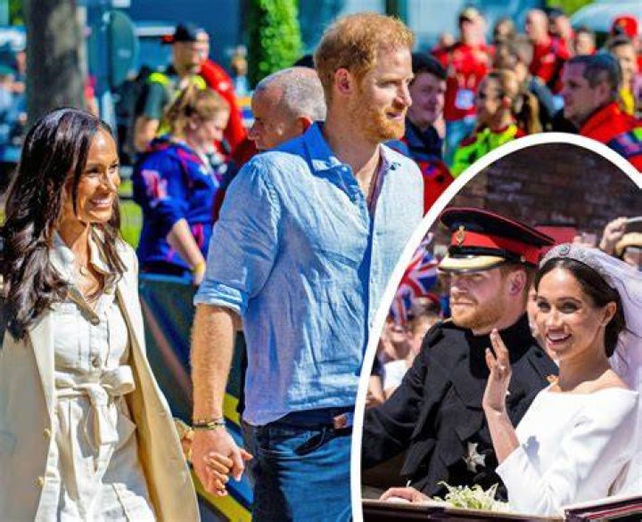 Harry and Meghan celebrated their third wedding anniversary by revealing plans to build a disaster relief centre in India to help battle Covid-19 and 'heal' the virus-ravaged nation (pictured leaving Windsor Castle after their 2018 wedding)