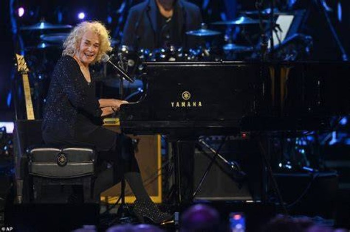 Her turn! Carole was also seen delighting the audience with a song as she played the piano