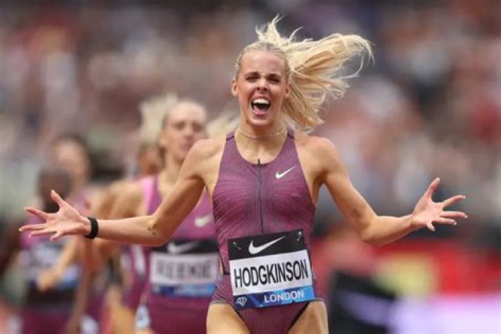 Hodgkinson is looking to beat nemesis Athing Mu (left) in Hungary, the woman who beat her last year and at the Olympics