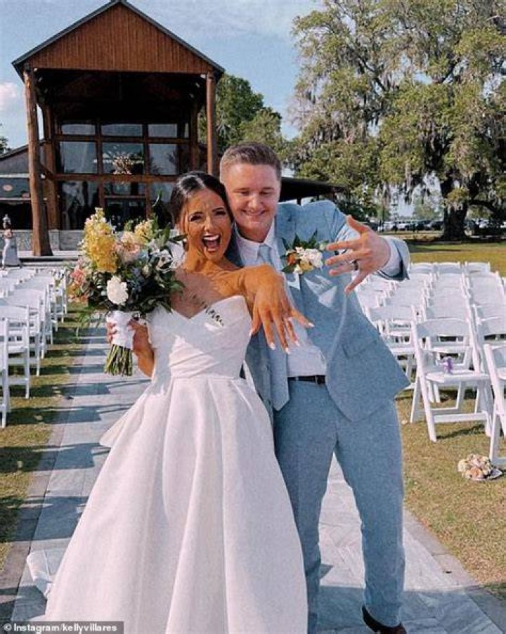 Husband and wife: Reece has moved on with American model London Goheen, 23, with the couple marrying in secret in December last year. Pictured with their son Stone