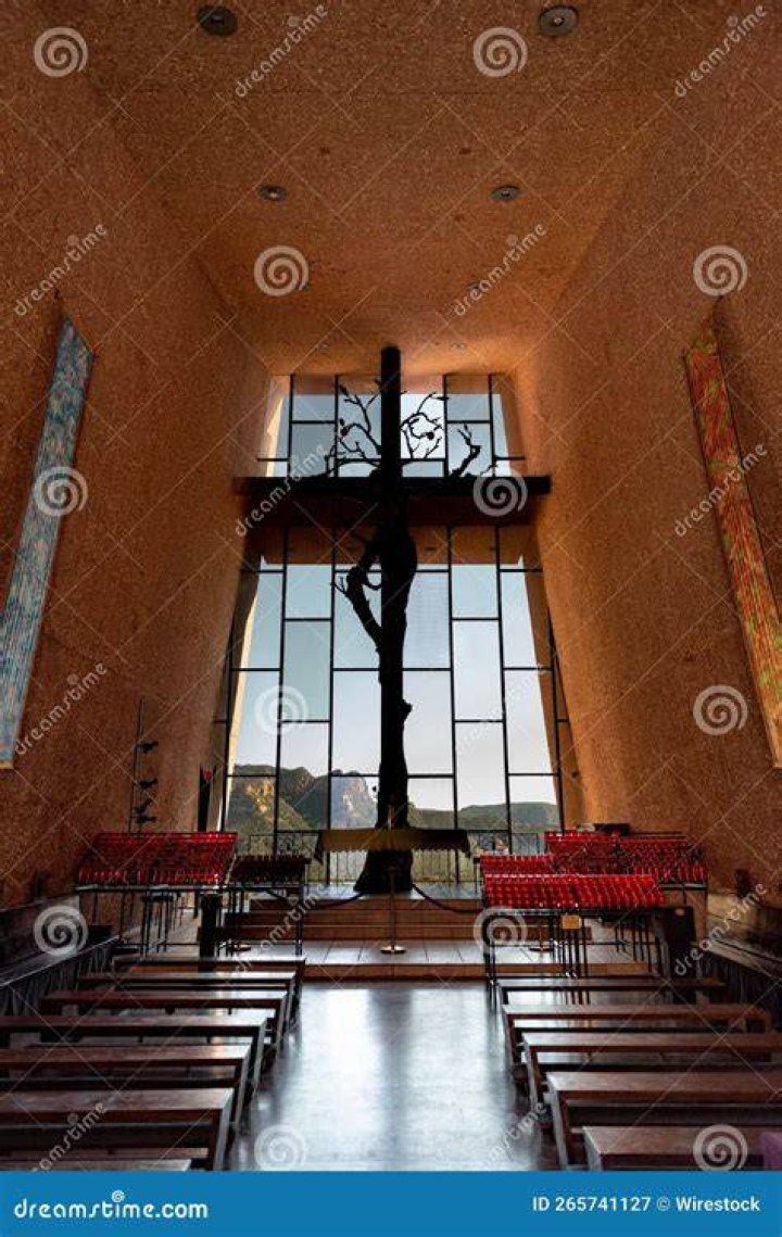 Inside view of chapel where chairs have already been set up for the ceremony. The couple will film the lavish wedding for their Bravo Housewives show this Saturday.
