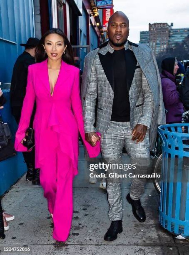 Jeannie Mai is seen leaving the Christian Siriano Fall Winter 2020 NYFW at Spring Studios on February 6, 2020 | Photo: Getty Images