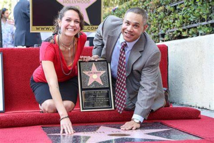 Jesse Belle Deutschendorf is photogrophed at the ceremony honoring her father, John Denver, with a Star on The Hollywood Walk of Fame on October 24, 2014, in Hollywood | Source: Getty Images