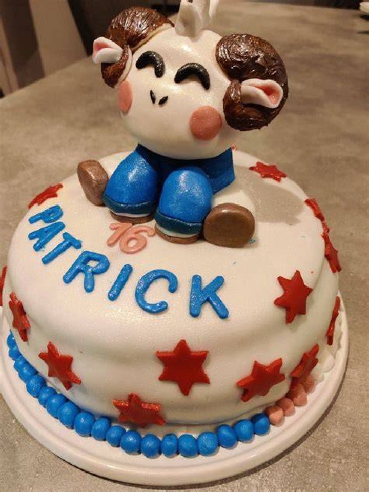 Jschlatt Birthday Cake with Cute Cow Topper