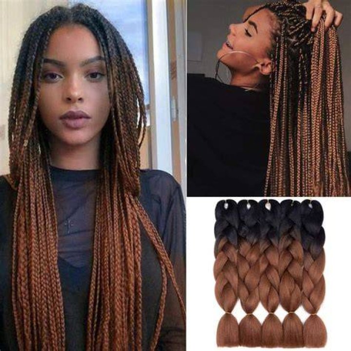 Jumbo Braiding Hair (Black/Brown/gold) 5pcs jumbo Braids Hair Extension Ombre Colors for Bo