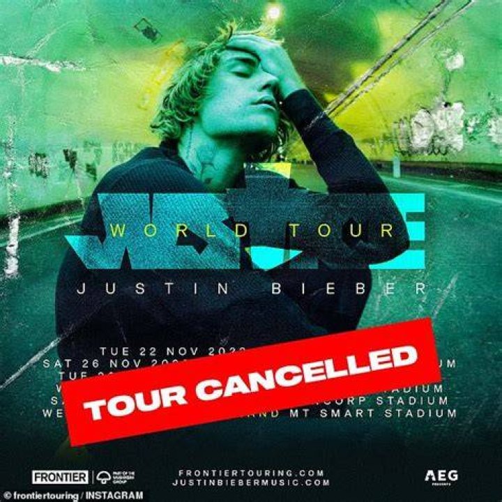 Justin Bieber Tour Cancelled