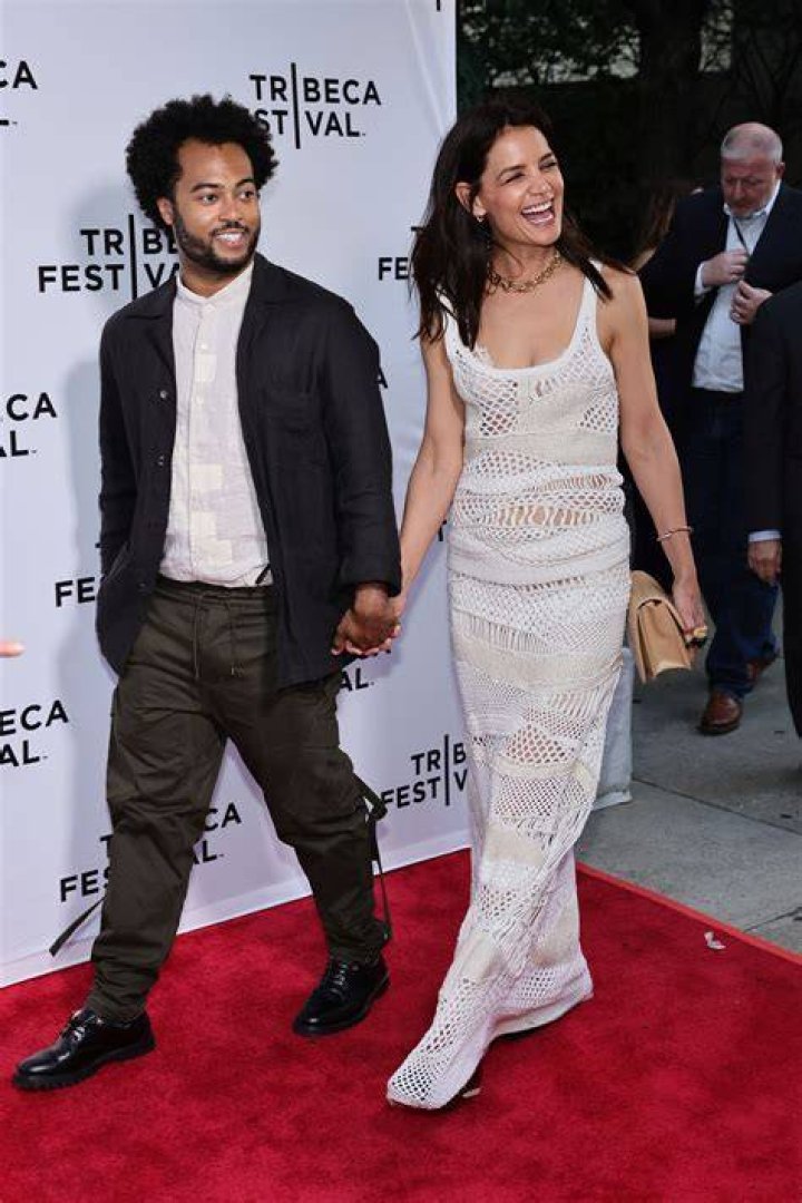 Katie Holmes and Bobby Wooten at the "Tribeca" premiere in New York in 2022. | Source: Getty Images